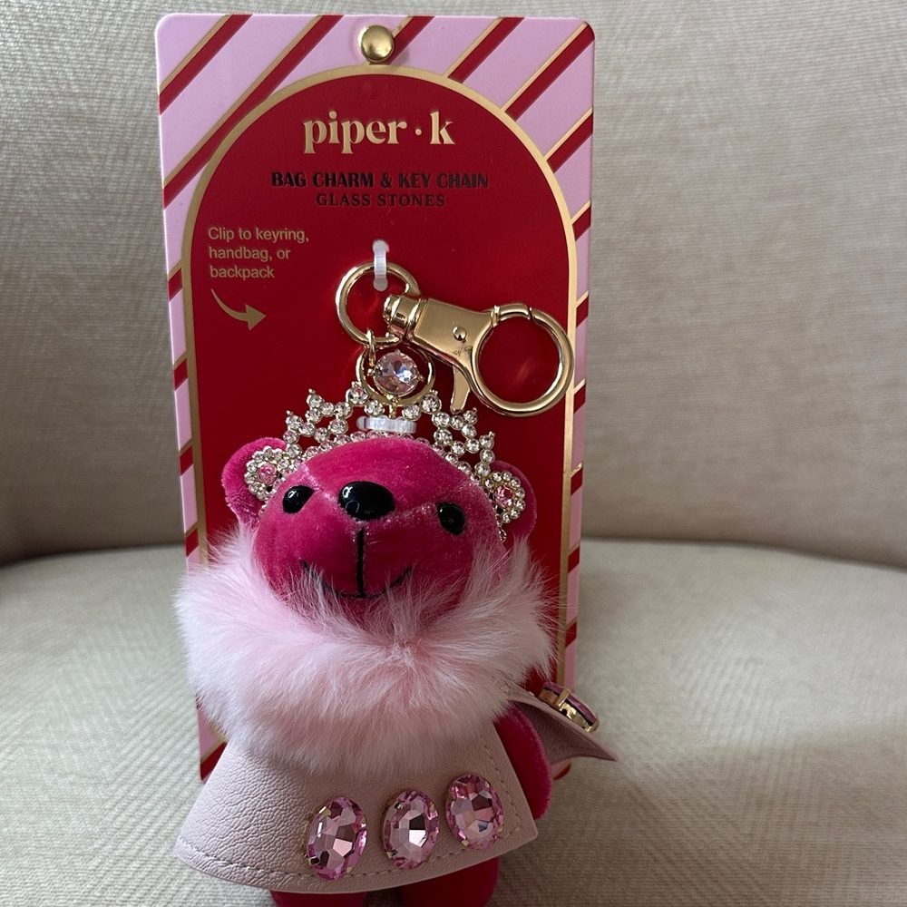 Piper Pink Royal Bear Keychain - Picture 1 of 10